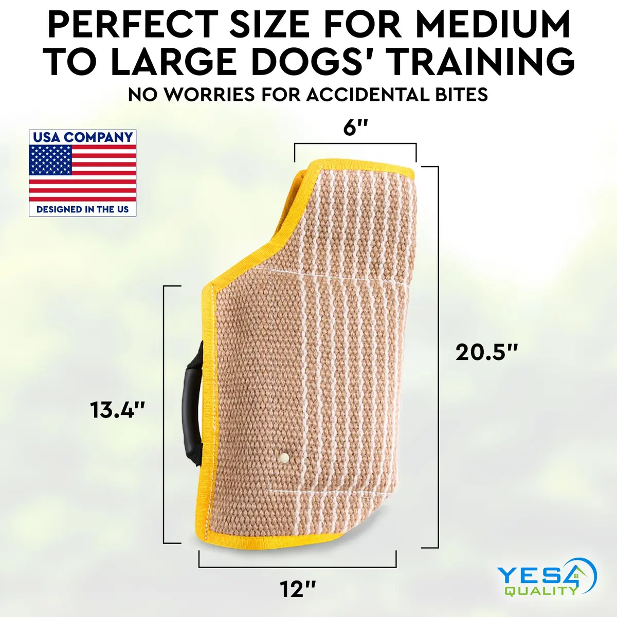YES4QUALITY Dog Bite Sleeve for Large Dogs | Heavy Duty Canine Training Gear (20x12") - view 3