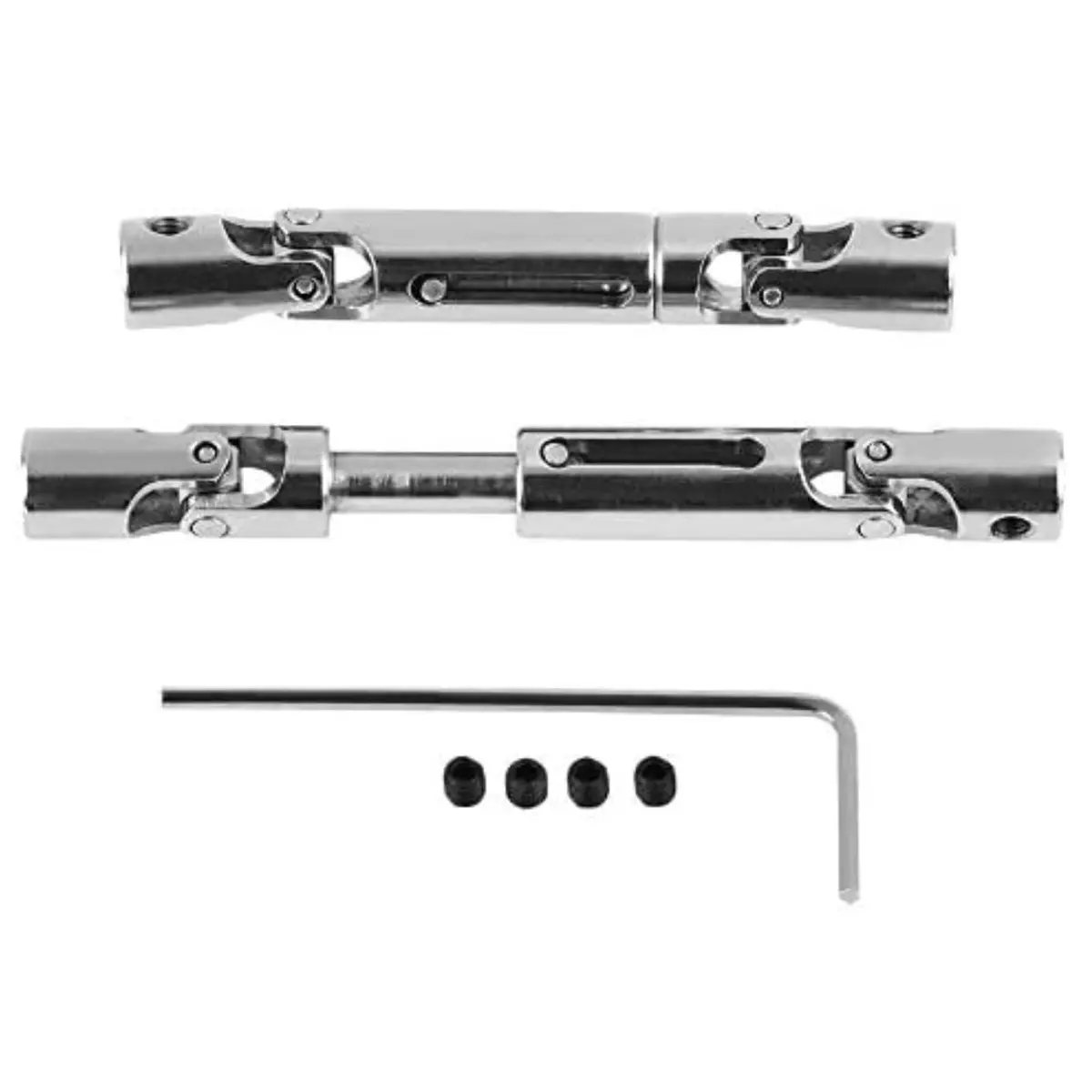Dilwe RC Car Drive Shaft 2 Pcs Metal Universal for WPL 1/16 Scale RC Military Truck | Durable Upgrade Part - main product image