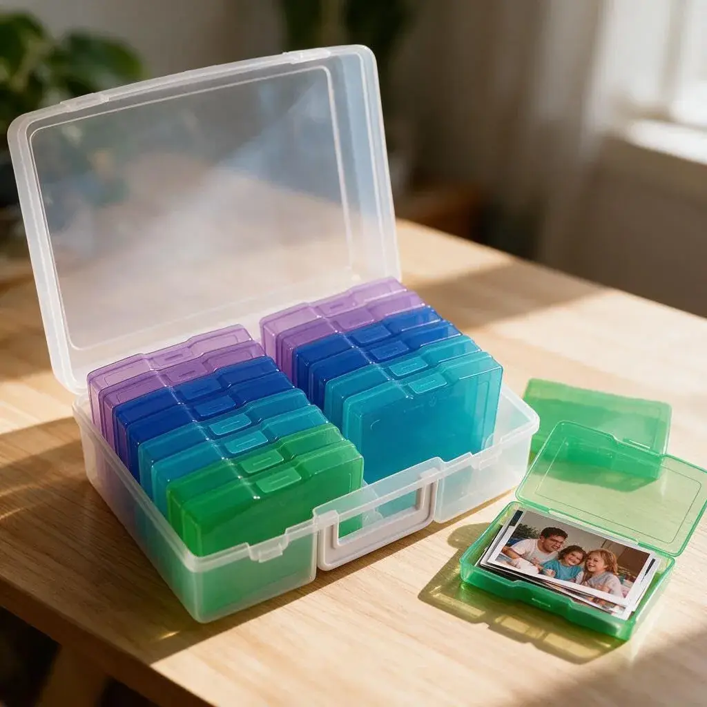 novelinks Photo Storage Box with 16 Inner Cases | 14.8"W x 12"L x 5.1"H (37.6cm x 30.5cm x 13cm) - view 5