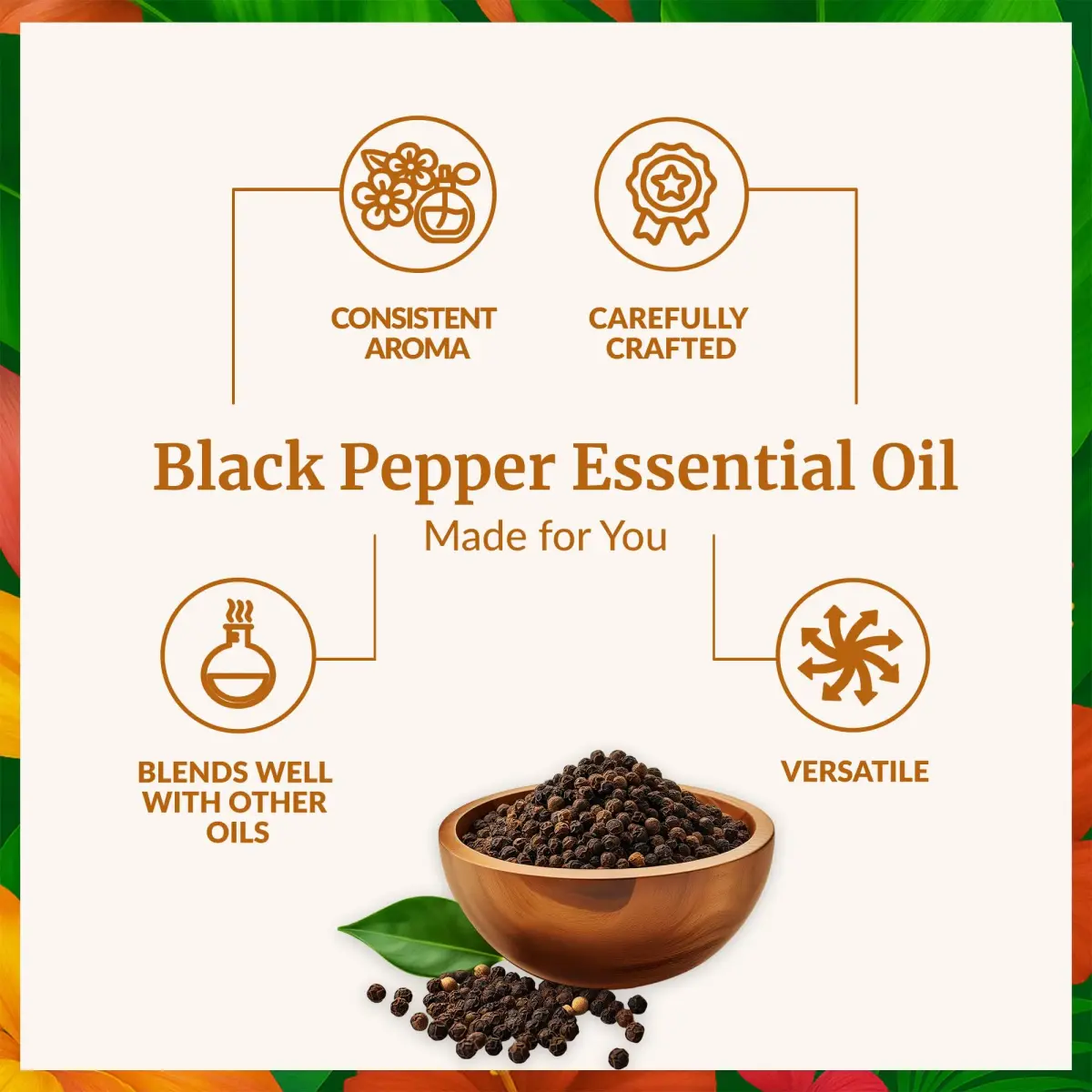 SVA ORGANICS Black Pepper Essential Oil 4 Fl Oz (118 mL) - Pure & Natural - view 3