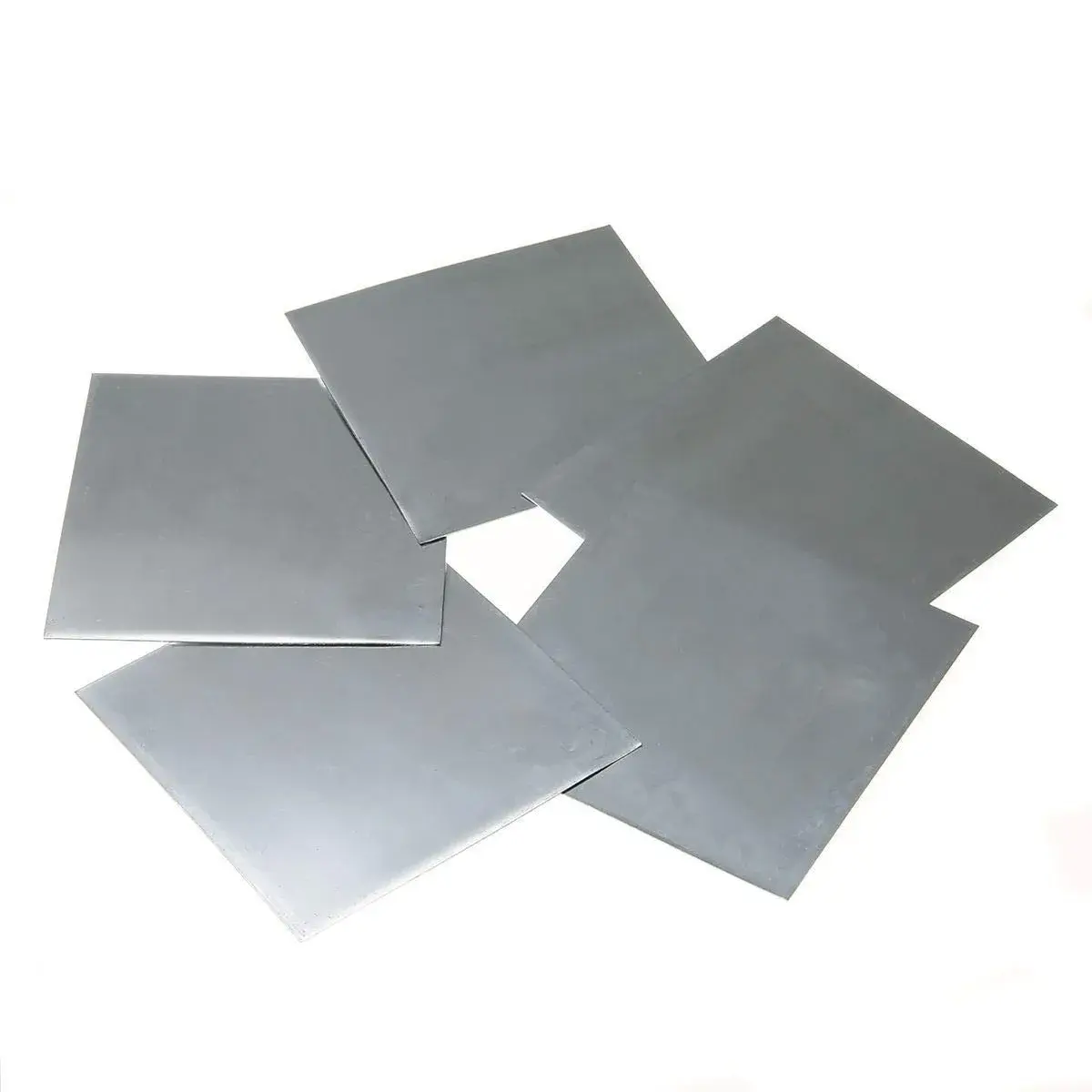SKYPRO 99.9% Pure Zinc Zn Sheet Plate Metal Foil 100mm x 100mm x 0.5mm | 5 Pcs for Science Lab Experiments - main product image
