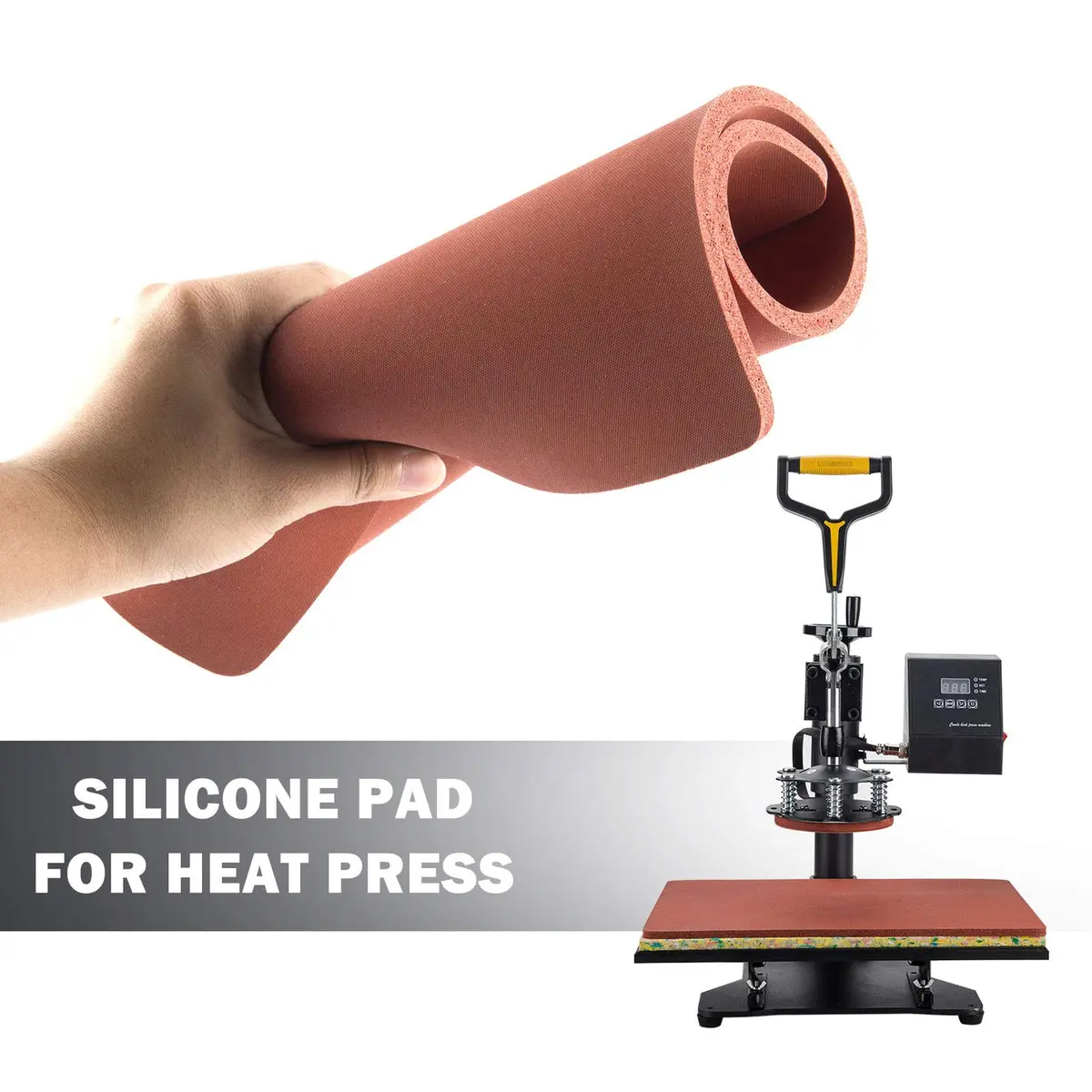 Soply 12" x 15” Thickest (.33") Silicone Heat Press Pad Mat for Heat Transfer Machine Press Replacement Pad - view 5