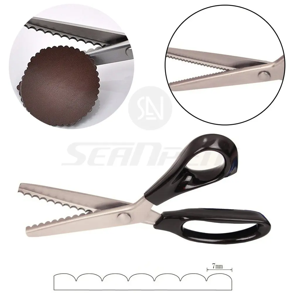 Price Xes Fabric Pinking Shears - Serrated Scalloped Stainless Steel for Sewing & Crafts | 7mm - view 2