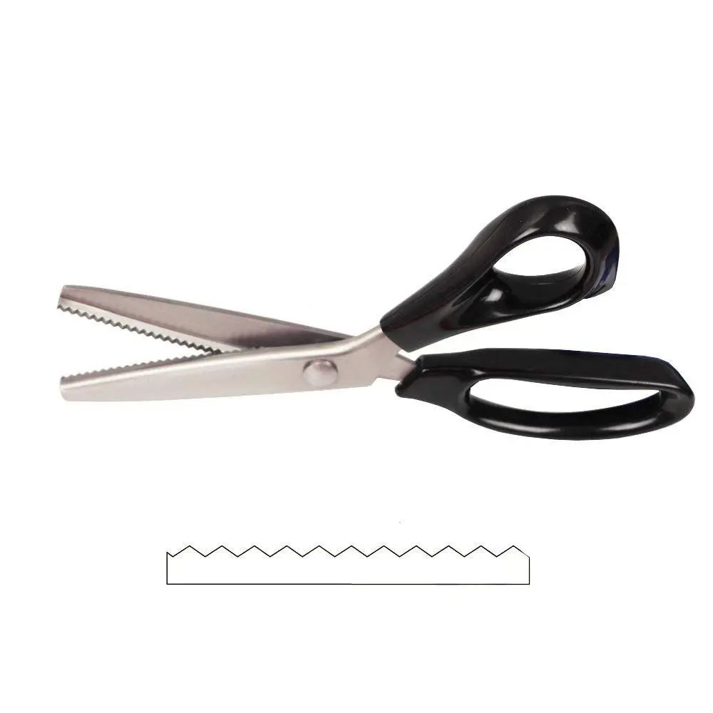 Price Xes Fabric Pinking Shears - Serrated Scalloped Stainless Steel for Sewing & Crafts, 23.5cm - main product image