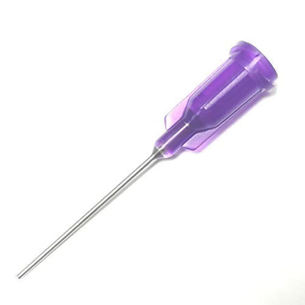 SANANTS 21 Gauge 1" Blunt Tip Dispensing Needles, Purple 50 PCS | Luer Lock Industrial Applicator - main product image