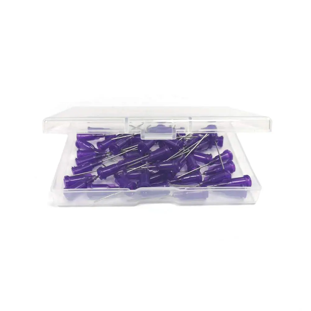 SANANTS 21 Gauge 1" Blunt Tip Dispensing Needles, Purple 50 PCS | Luer Lock Industrial Applicator - view 5