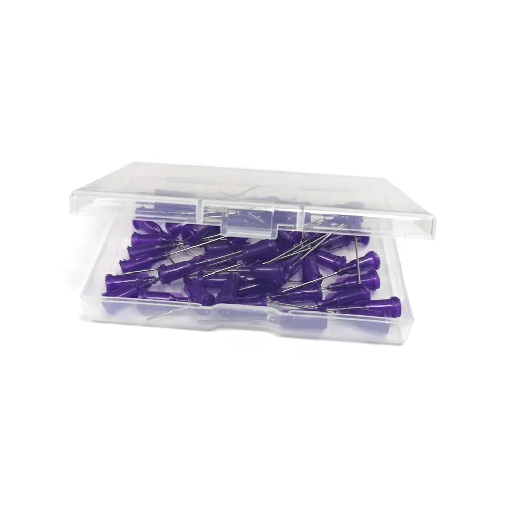 SANANTS 21 Gauge 1" Blunt Tip Dispensing Needles, Purple 50 PCS | Luer Lock Industrial Applicator - view 4
