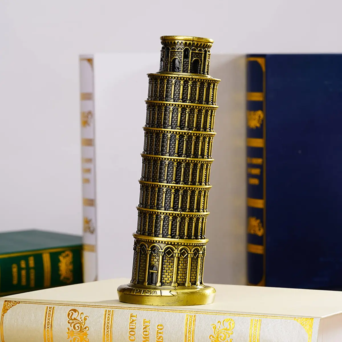 DS. DISTINCTIVE STYLE Metallic Leaning Tower of Pisa Statue 21.2 cm (8 Inch) | Iconic Architectural Souvenir for Home Decor - view 8