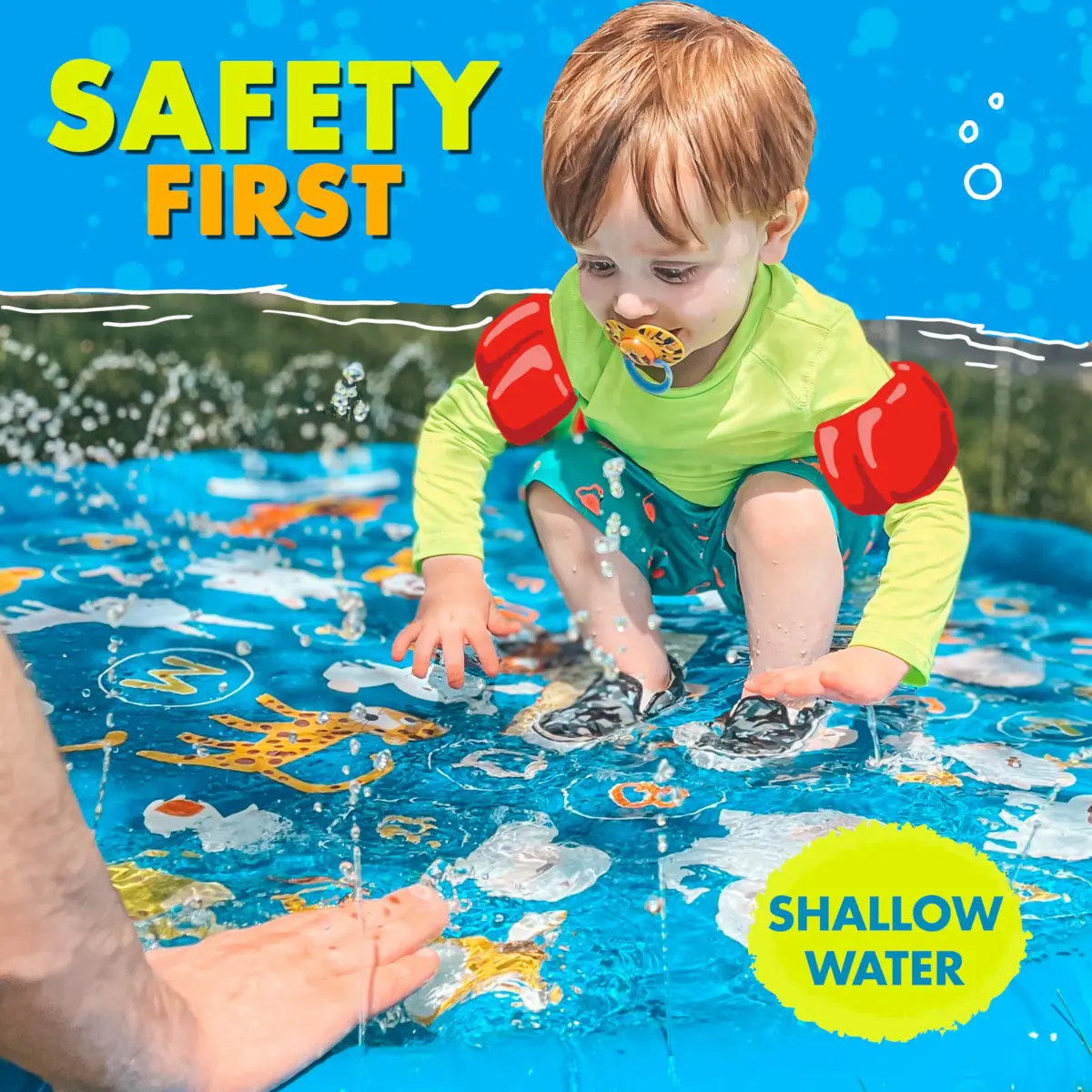 SplashEZ 3-in-1 Splash Pad, Sprinkler & Baby Pool 152cm (60") | Educational Water Play for Kids 12+ Months - view 4