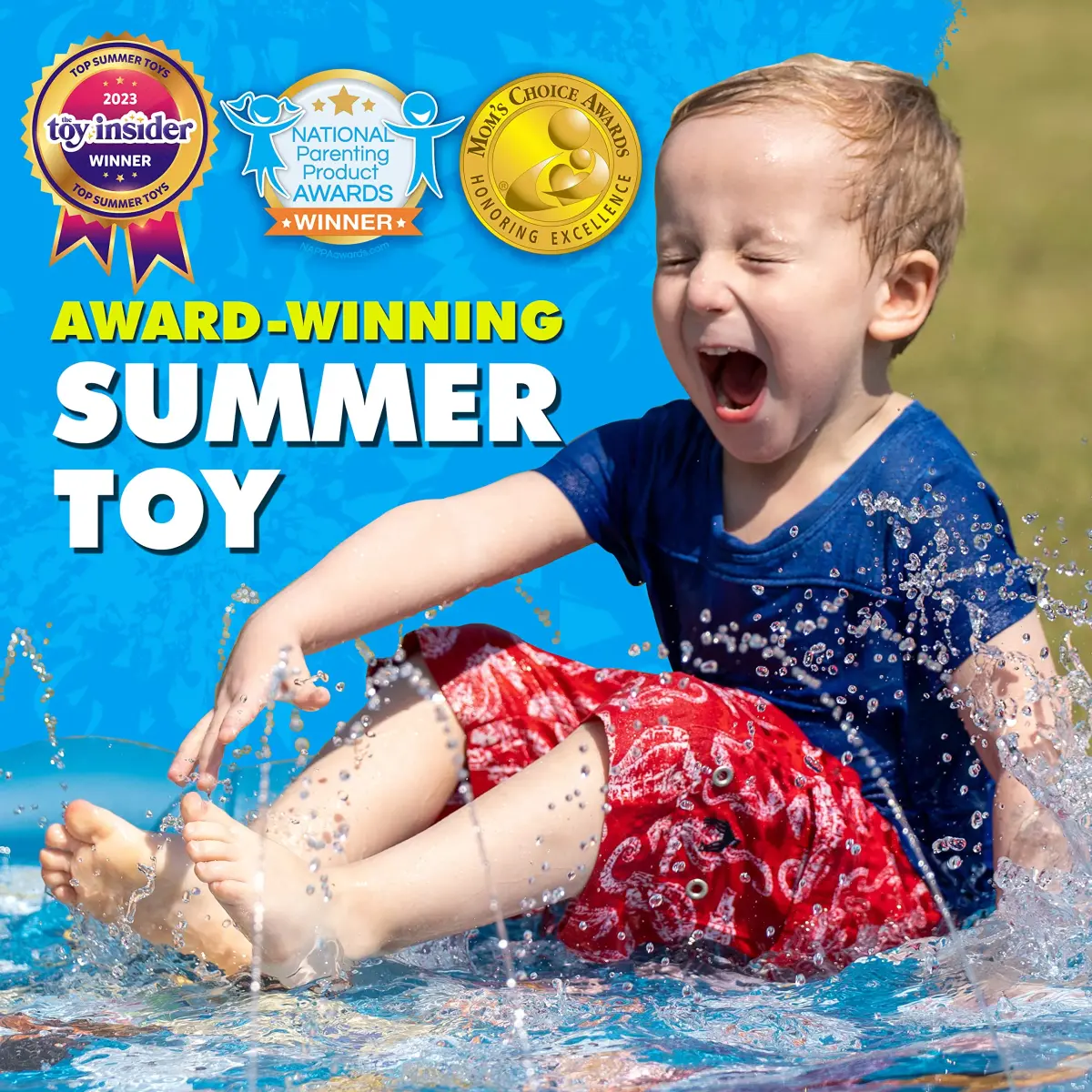SplashEZ 3-in-1 Splash Pad, Sprinkler & Baby Pool 152cm (60") | Educational Water Play for Kids 12+ Months - view 2