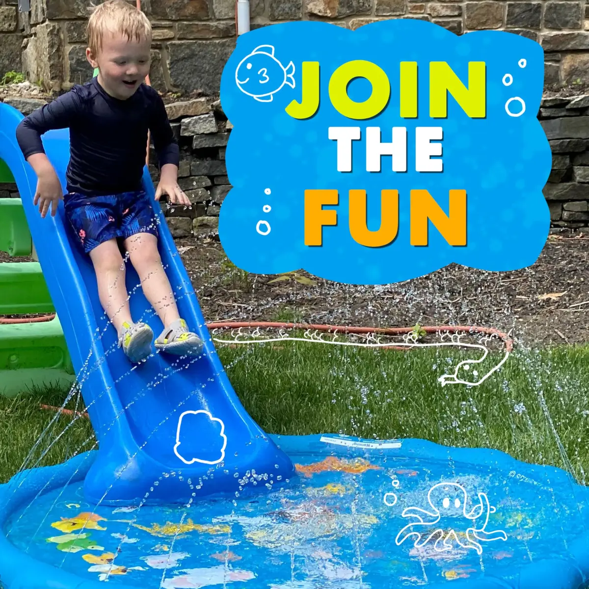 SplashEZ 3-in-1 Splash Pad, Sprinkler & Baby Pool 152cm (60") | Educational Water Play for Kids 12+ Months - view 3