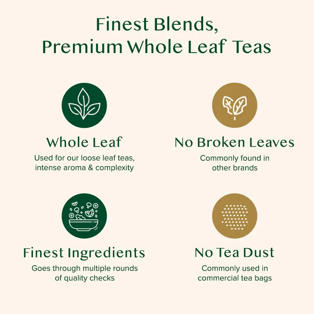 VAHDAM Organic Himalayan Green Tea 100 Count Pyramid Tea Bags | USDA Organic & Plant-Based - view 8