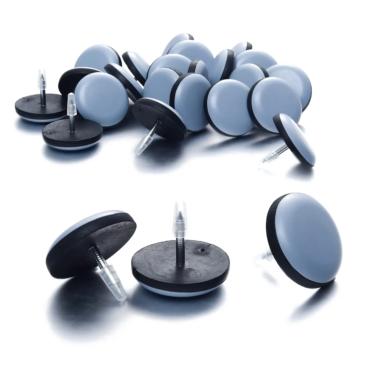 Furnigear 3/4" Nail-On Furniture Sliders (24 Pack) | Heavy Duty PTFE Carpet Glides for Easy Moving - main product image