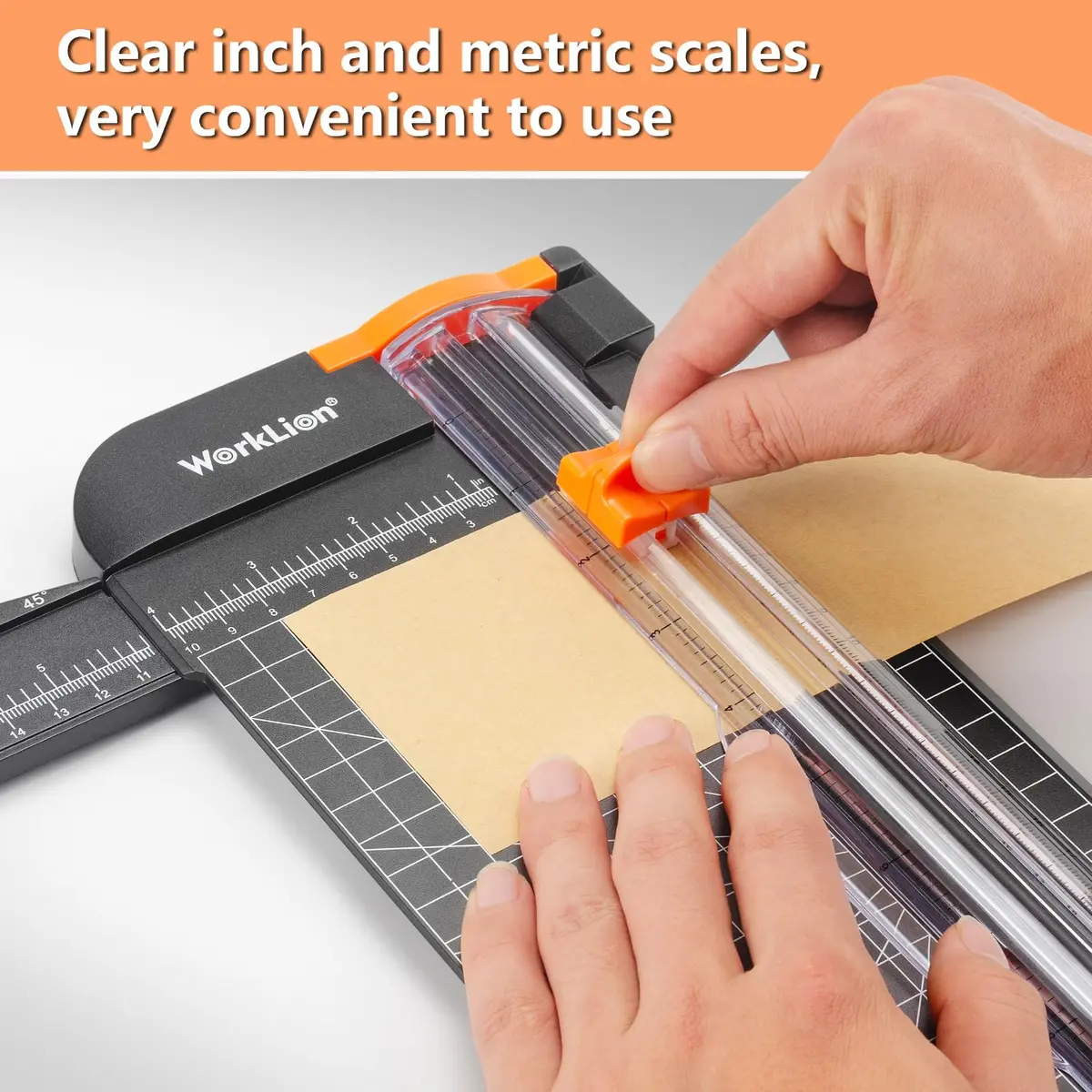 WORKLION Paper Cutter - A4 Craft Cutter with Security Blade, 12 inch Black Office Paper Trimmer - view 4