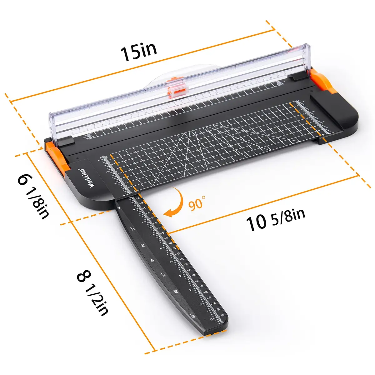 WORKLION Paper Cutter - A4 Craft Cutter with Security Blade, 12 inch Black Office Paper Trimmer - view 3