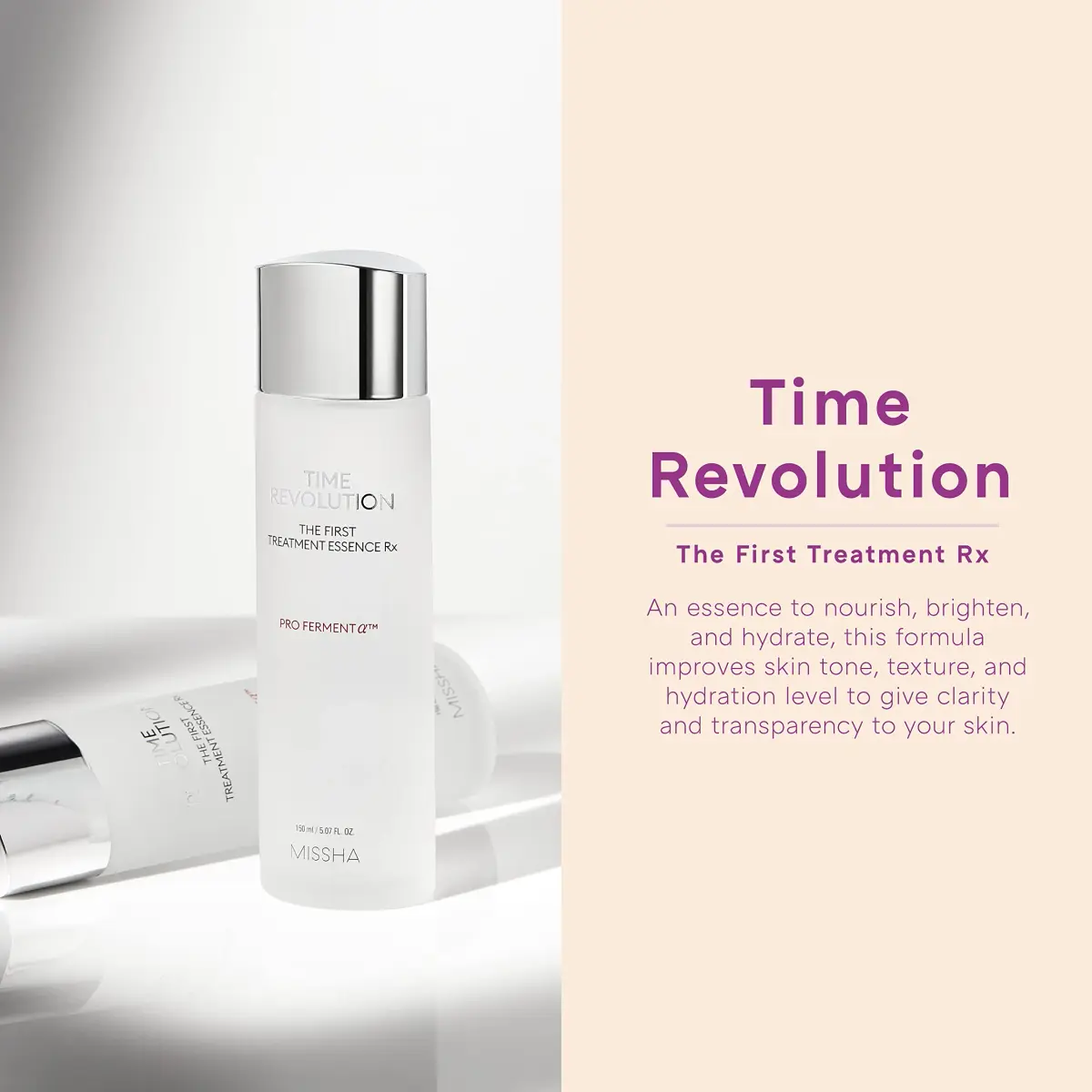 MISSHA Time Revolution The First Treatment Essence RX 150ml (5.07 Fl Oz) | Korean Skincare for Hydration & Tone - view 2