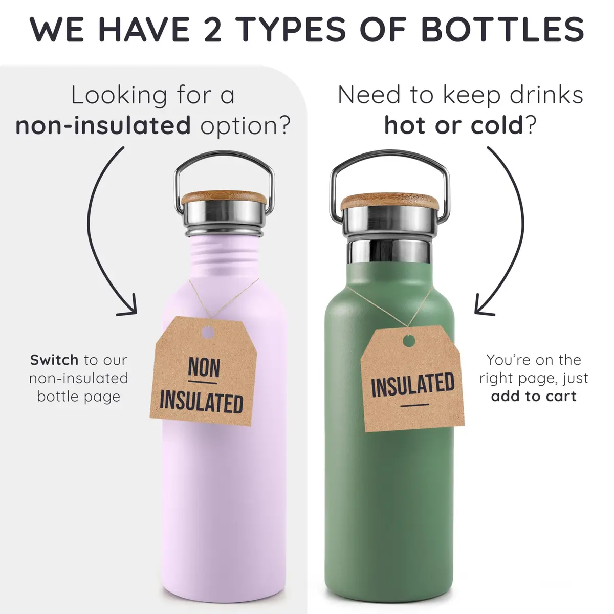 Bambaw 750ml (24 oz) Insulated Stainless Steel Water Bottle | Rust-Resistant, Leakproof, Wide Mouth for Easy Cleaning - view 6
