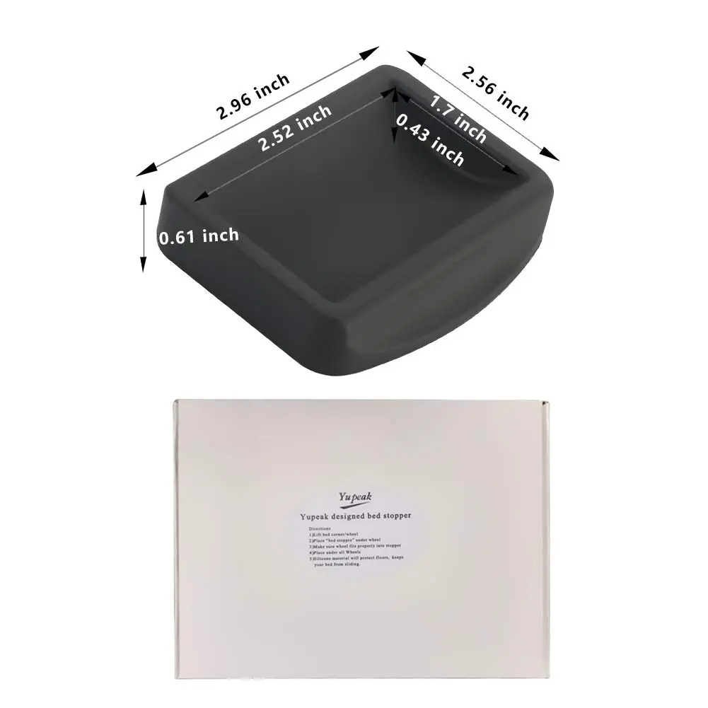 YupeaK Silicone Furniture Floor Protectors, 4 Pack Black | Prevents Scratches & Stops Furniture Movement - view 6