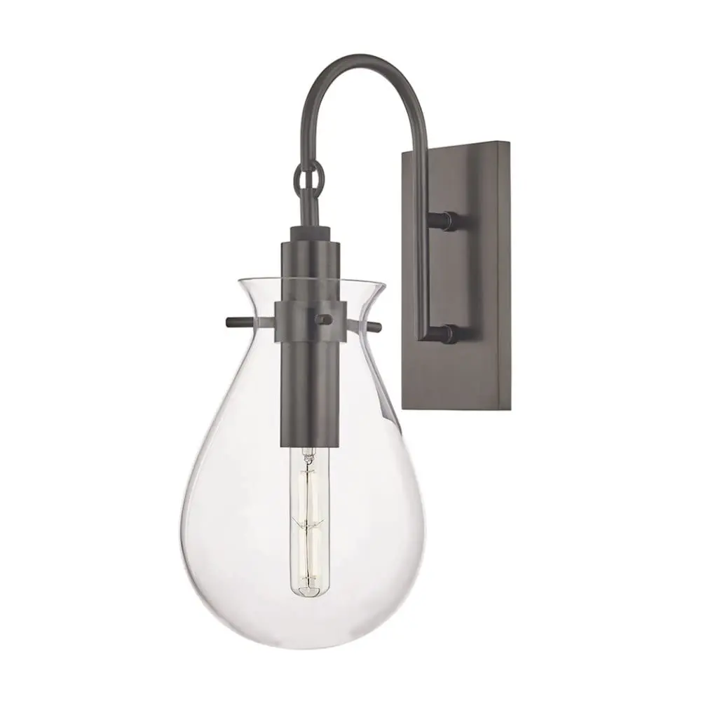 Hudson Valley Lighting Ivy 1-Light Wall Sconce | Aged Brass Finish | Damp-Rated for Bathroom Use - view 2