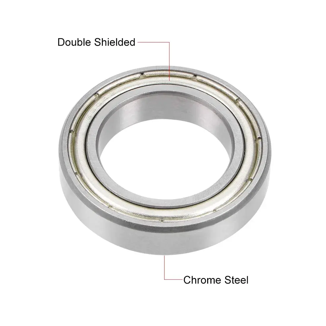 uxcell 6804ZZ Deep Groove Ball Bearing 20x32x7mm Double Shielded Chrome Steel Bearings (1-Pack) - view 2