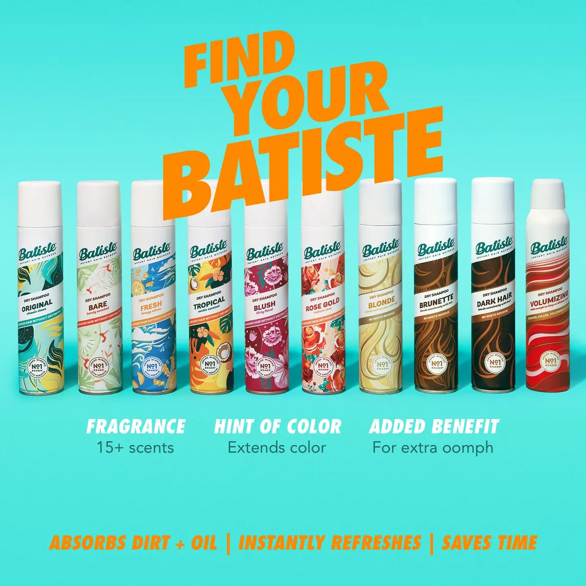 Batiste Tropical Dry Shampoo Spray 188ml (6.35 OZ) | Refreshes Hair & Absorbs Oil Instantly - view 8
