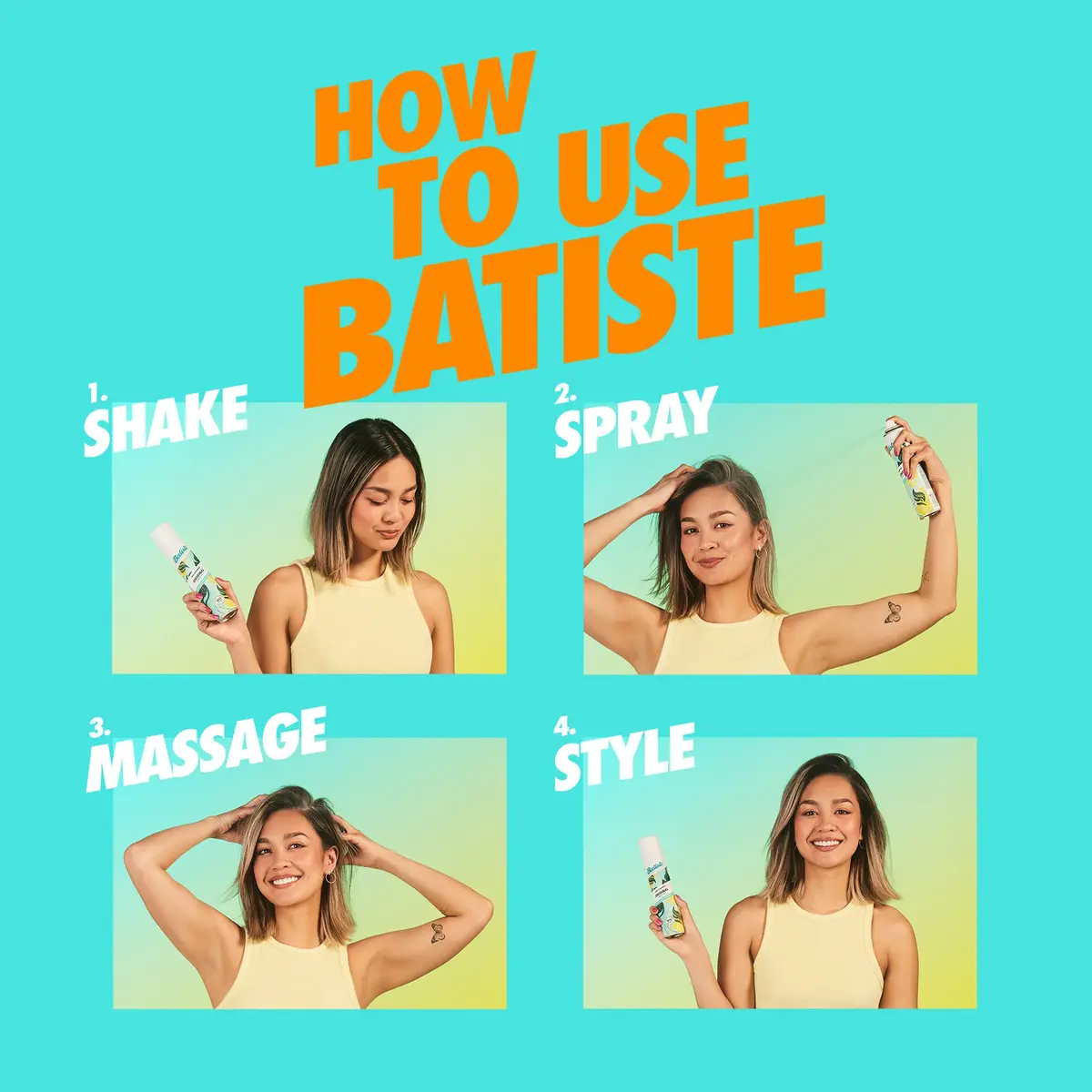 Batiste Tropical Dry Shampoo Spray 188ml (6.35 OZ) | Refreshes Hair & Absorbs Oil Instantly - view 4