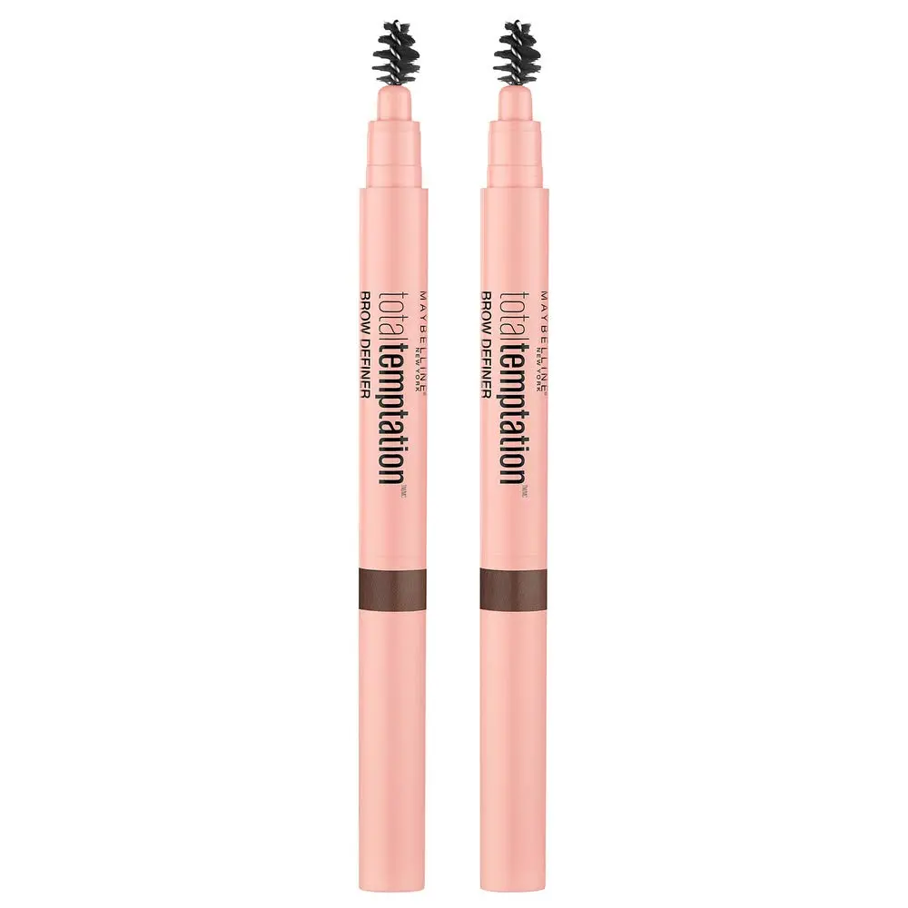 Maybelline Total Temptation Eyebrow Definer Pencil, Medium Brown, 2 Count | Defines & Shapes Brows Naturally - view 2