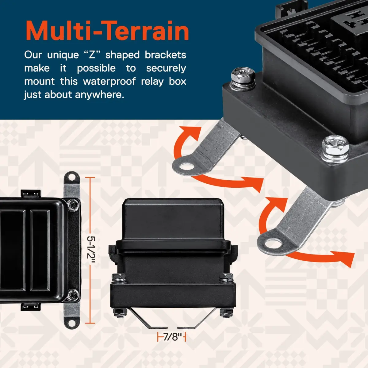 True MODS 12V Automotive Waterproof Fuse Relay Box with 6 Relays & 10 Fuses | IP65 Rated for Off-Road & Marine Use - view 3