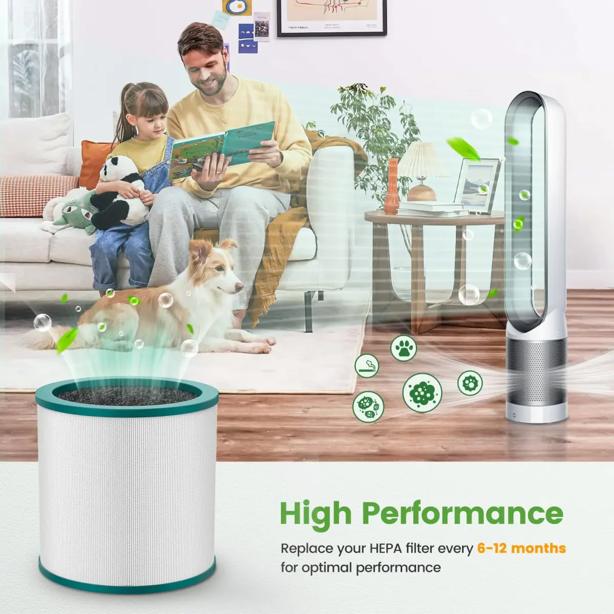 Colorfullife Replacement Air Purifier Filter for Dyson TP01, TP02, TP03, BP01 | 2-Pack True HEPA & Carbon - view 8