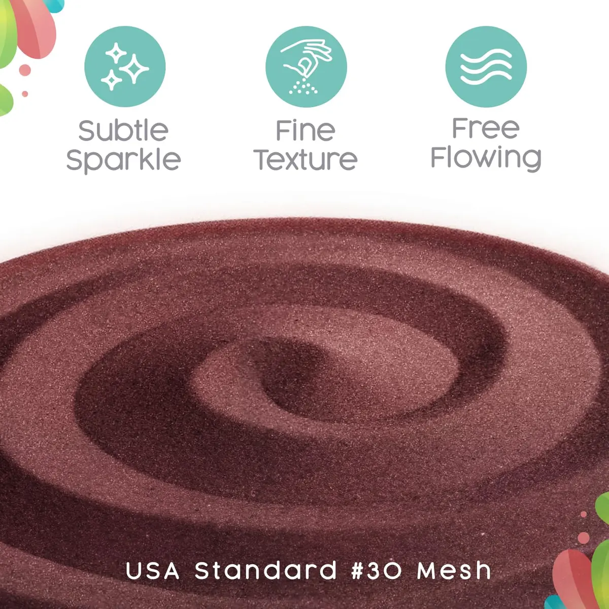 Sandsational Sparkle Burgundy Unity Sand -1.5 LB | Elegant Wedding & Craft Sand with Subtle Sparkle - view 2