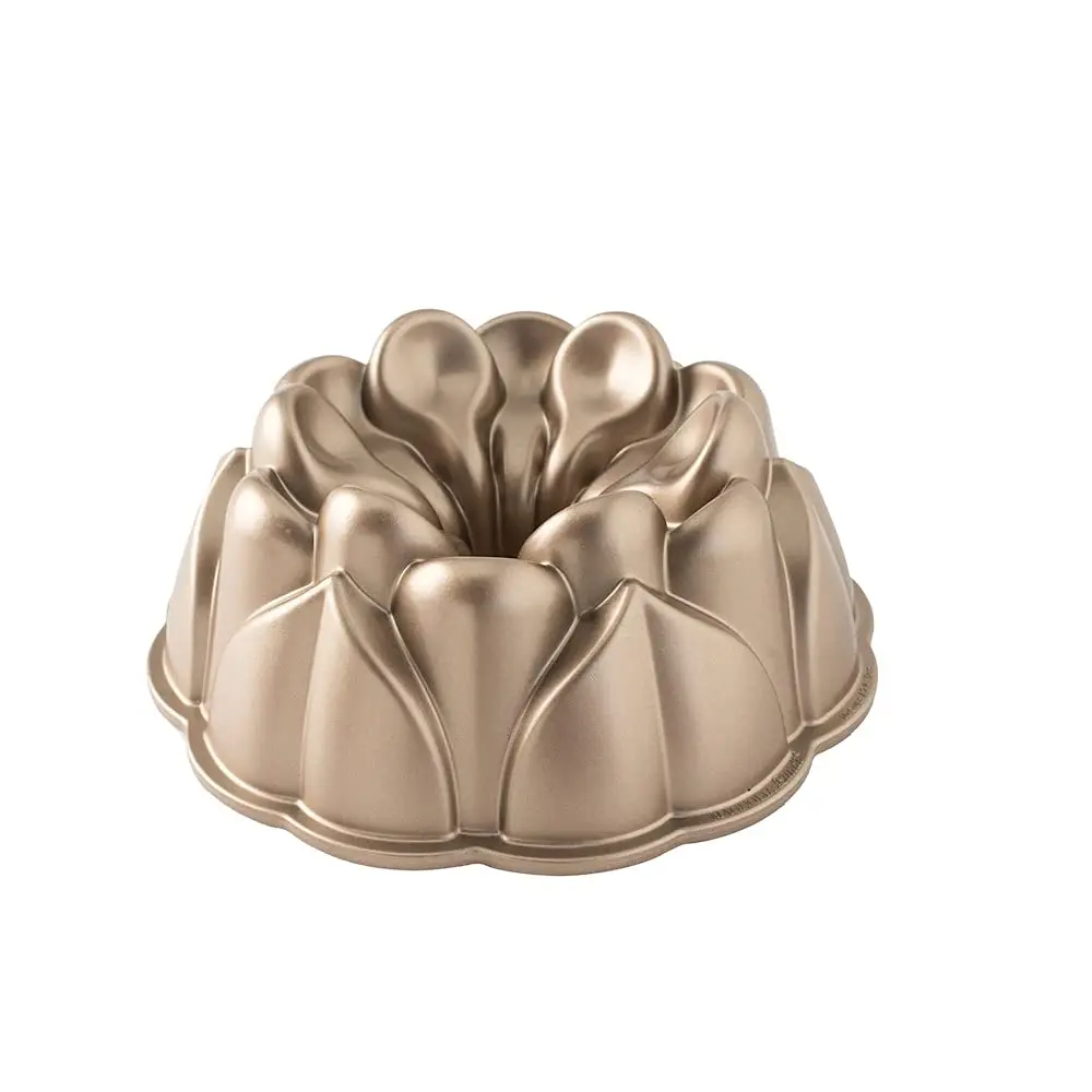 Nordic Ware Magnolia Bundt 10 Cup Toffee | Intricate Cast Aluminum Cake Pan - main product image