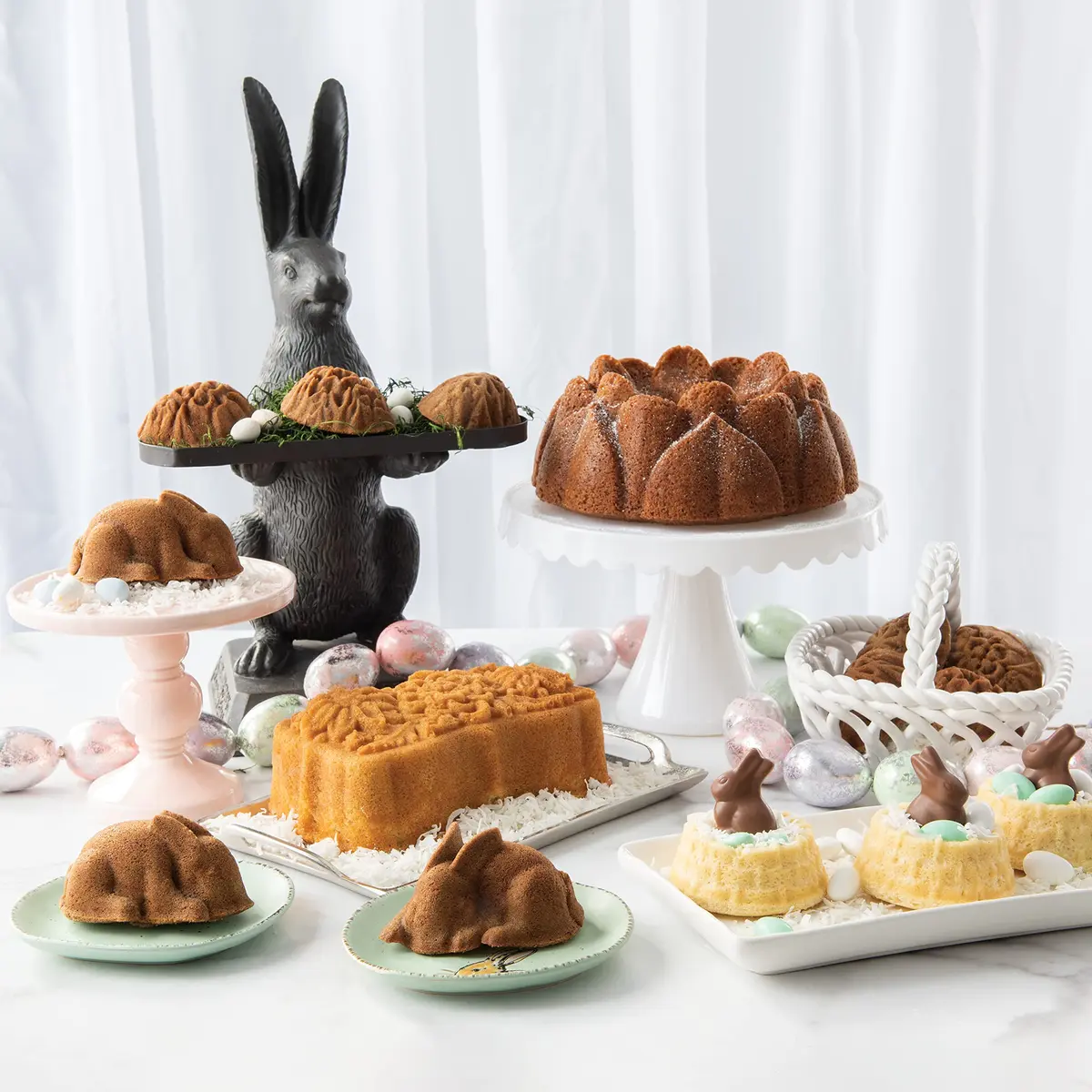 Nordic Ware Magnolia Bundt 10 Cup Toffee | Intricate Cast Aluminum Cake Pan - view 8