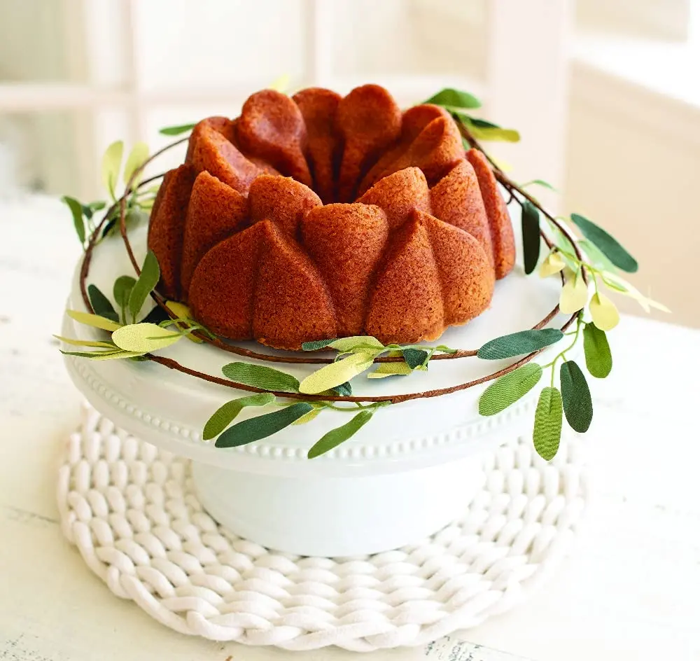 Nordic Ware Magnolia Bundt 10 Cup Toffee | Intricate Cast Aluminum Cake Pan - view 9