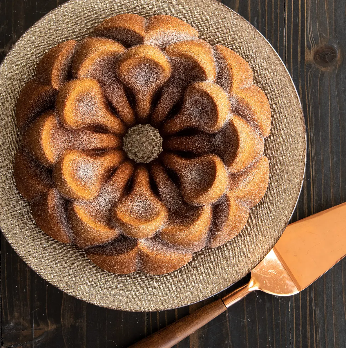Nordic Ware Magnolia Bundt 10 Cup Toffee | Intricate Cast Aluminum Cake Pan - view 4