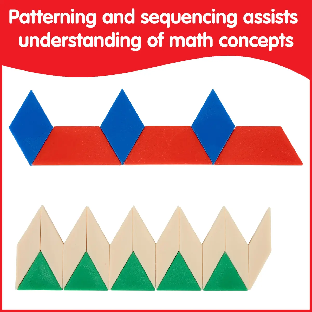 Edx Education Pattern Blocks - Mini Jar Set of 120 | Develop Geometry, Fractions & Measurement Skills - view 6