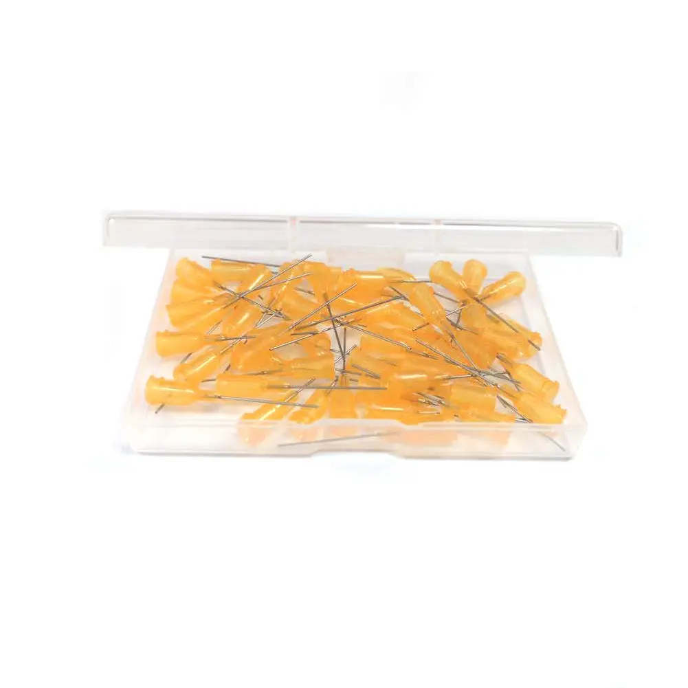 SANANTS 23 Gauge 1in Blunt Tip Dispensing Syringe Needle, Orange 50 PCS | Industrial Non-Sterile Blunt Needles - view 4