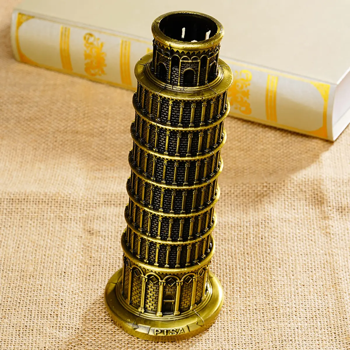 DS. DISTINCTIVE STYLE Metallic Leaning Tower of Pisa Statue 16cm (6 Inch) | Authentic Italian Landmark Replica - view 5