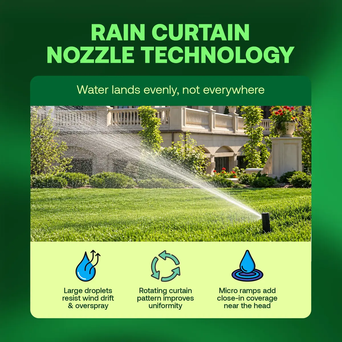 Rain Bird 5000 Rotor with Nozzle Tree 10 Pack | Adjustable, Durable, Professional Irrigation System - view 7