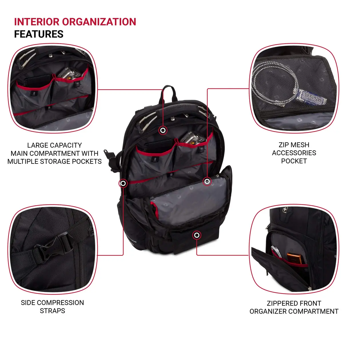 SwissGear 5709 ScanSmart Laptop Backpack | Fits Most 15 Inch Laptops & Tablets, TSA-Friendly, Water-Resistant - view 4