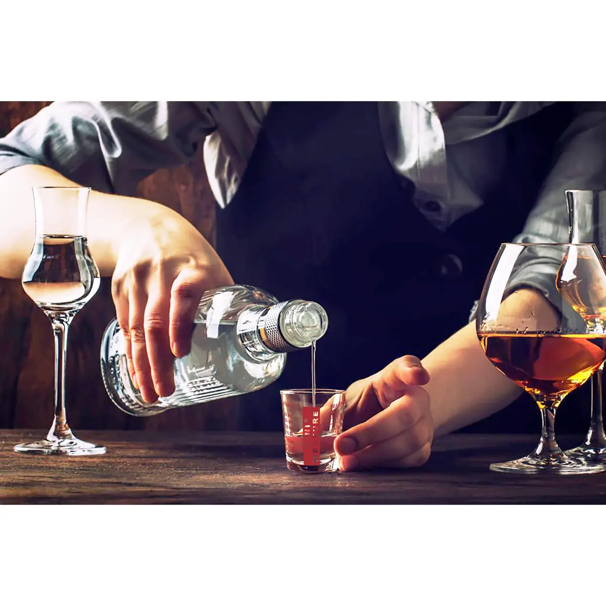 Kolder Mini Measure Set of 2 | 20-Increment Glass Shot Glass for Liquid & Dry Ingredients - view 7