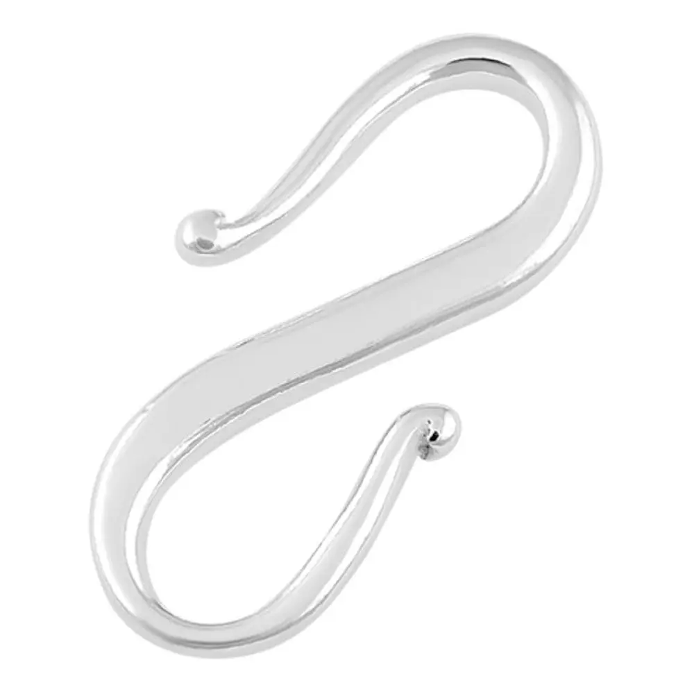 Adabele 925 Sterling Silver S Hooks Clasp 15mm (5-Pack, Silver) | Hypoallergenic & Nickel-Free Jewelry Findings — Sterling Silver / 12mm - 5pcs - main product image