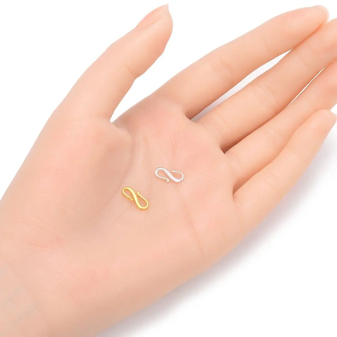 Adabele 925 Sterling Silver S Hooks Clasp 15mm (5-Pack, Silver) | Hypoallergenic & Nickel-Free Jewelry Findings — Sterling Silver / 12mm - 5pcs - view 2