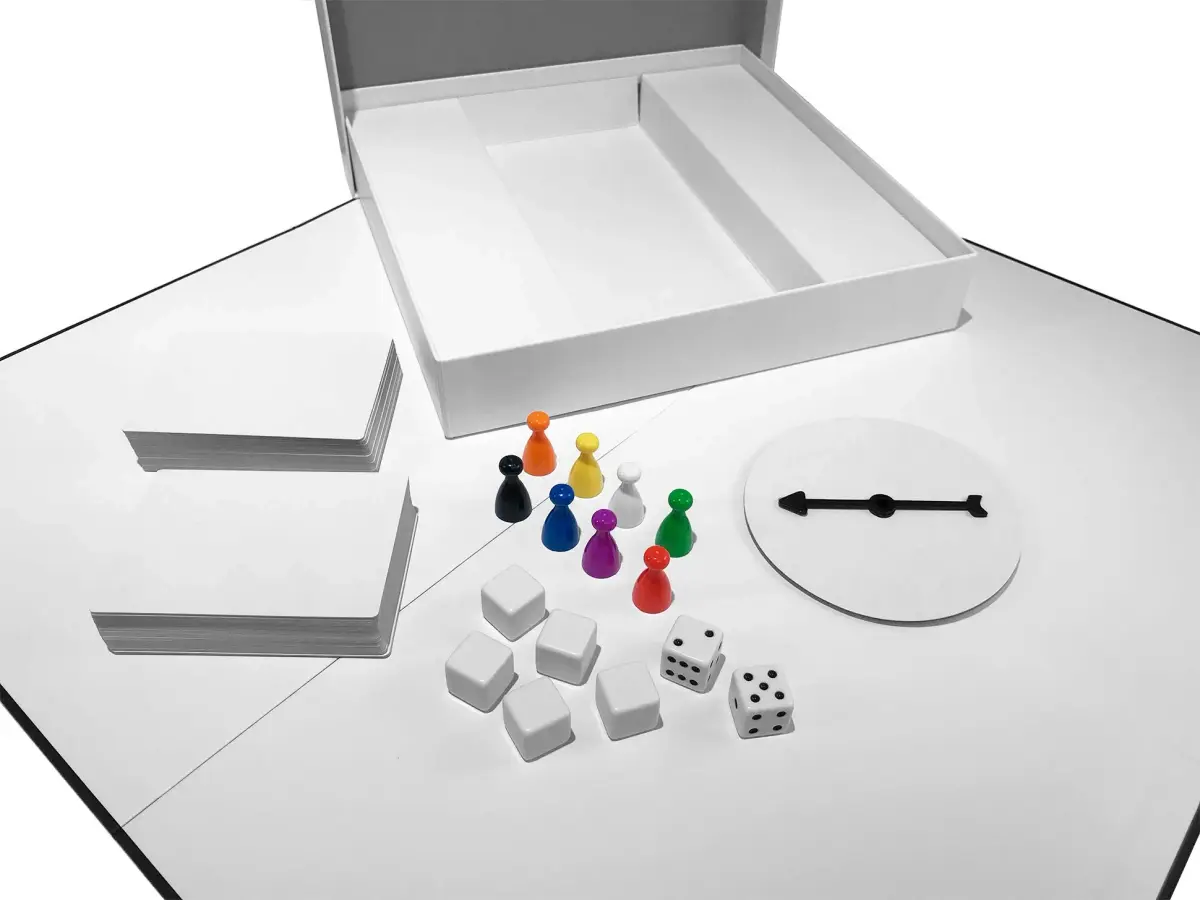 Apostrophe Games Create Your Own Board Game Kit, DIY Set with Blank Board & Game Pieces, 45.6cm x 45.5cm x 0.1cm | Educational & Non-Toxic - view 3