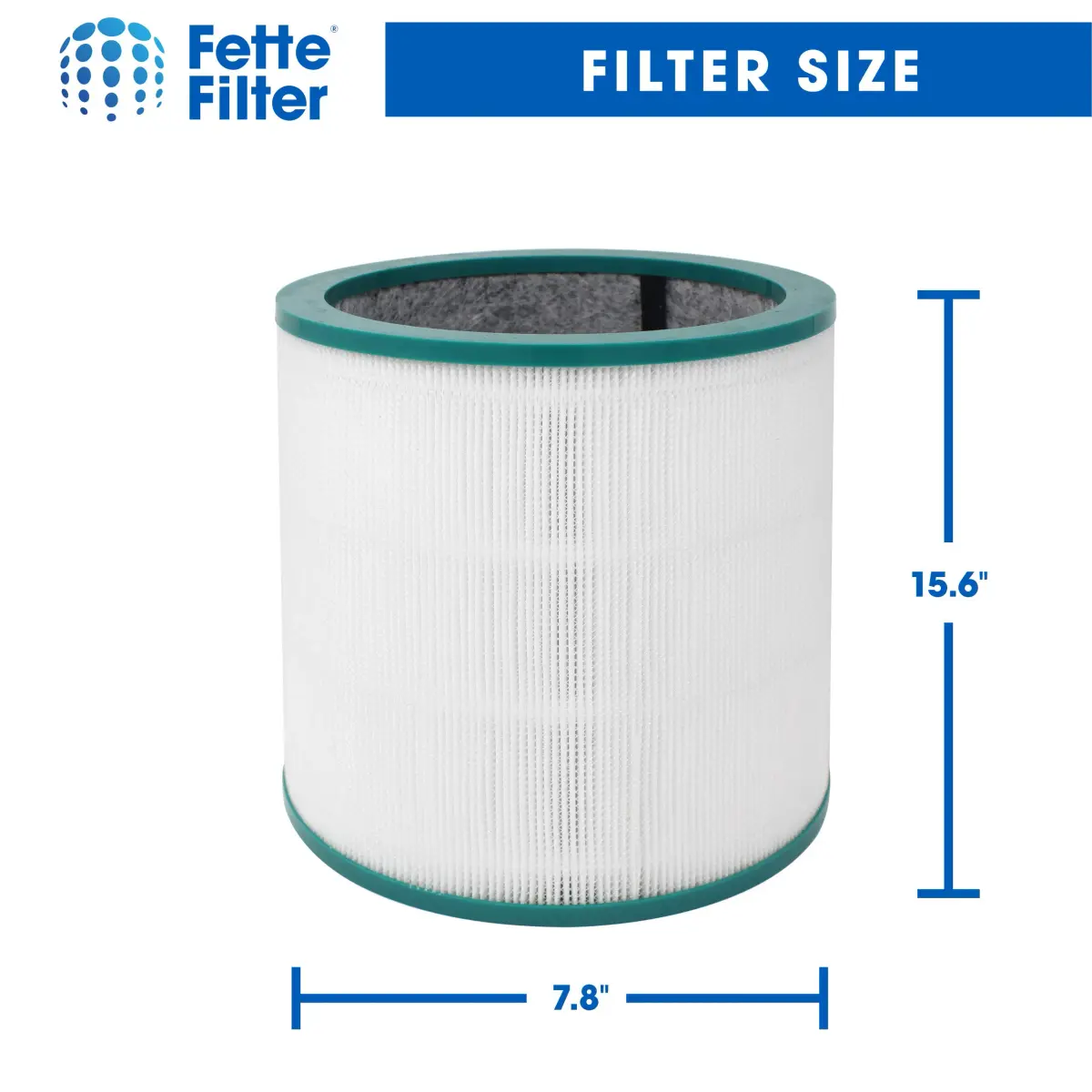 Fette Filter 2 Pack True HEPA Replacement Filters for Dyson TP00, TP01, TP02, TP03, BP01, AM11 7.8"x15.6"x7.8" | Captures Dust, Pollen, Pet Dander - view 4