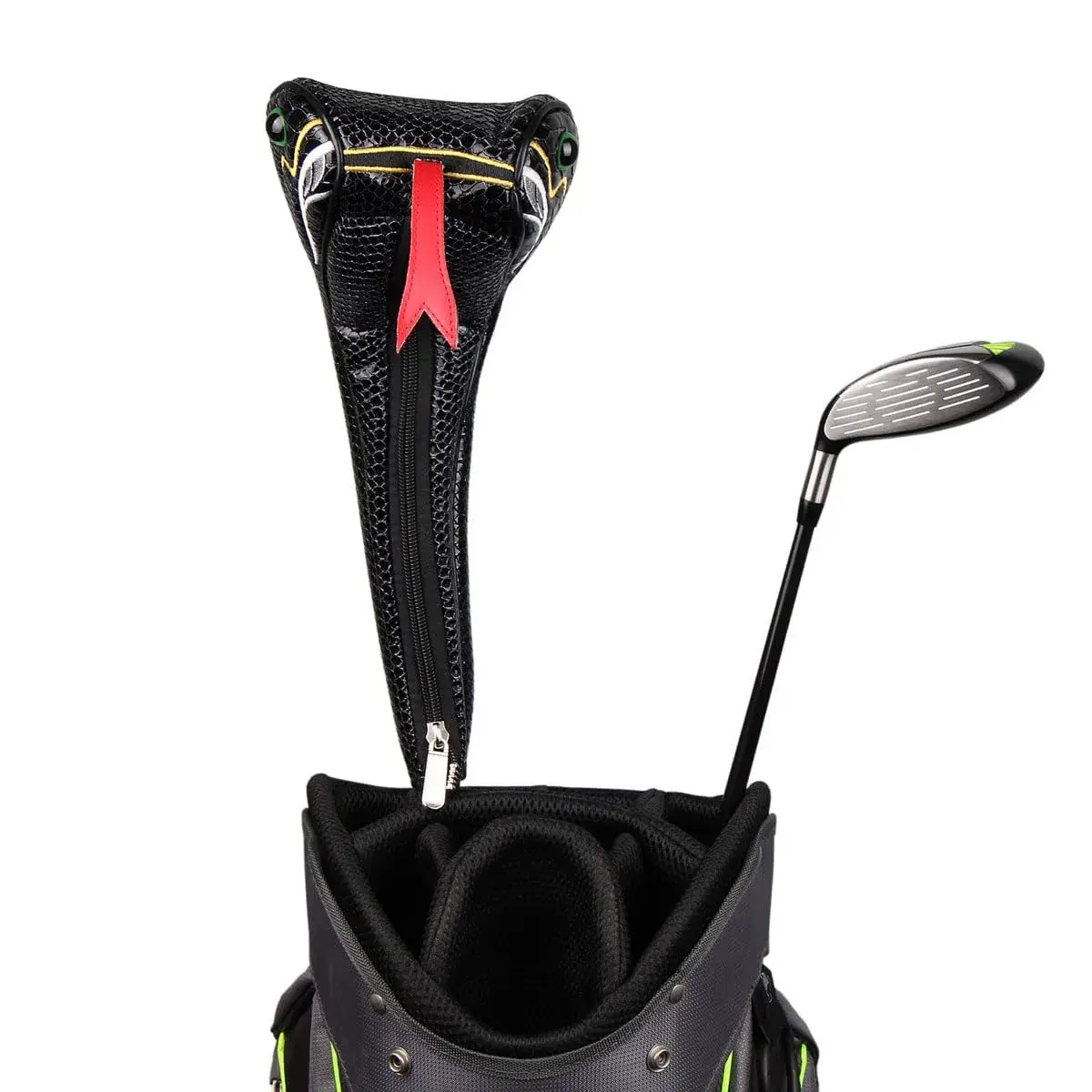 Sahara Black Snake Driver Headcover for Golf Clubs | Fits 460cc Drivers with Zippered Closure - view 5