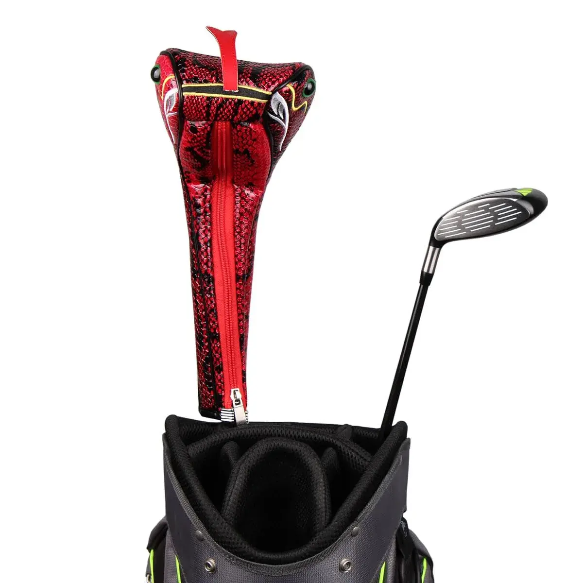 Sahara Red Snake Driver Headcover for Golf Clubs | Fits 460cc Drivers with Zippered Closure - view 2