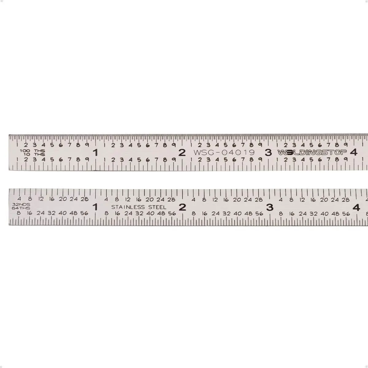 WeldingStop 6 inch (15 cm) Machinist Ruler | Flexible Stainless Steel Rule with 5R Graduations - main product image