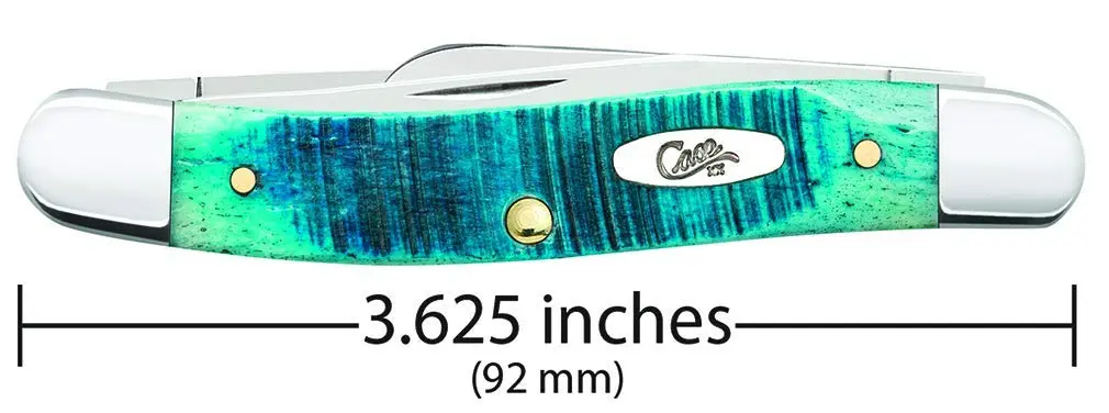 Case Pocket Knife Medium Stockman Caribbean Blue Jig Bone | 3 5/8 Inches Closed | Reusable USA Tool - view 2