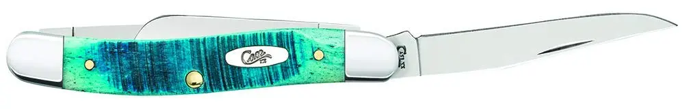 Case Pocket Knife Medium Stockman Caribbean Blue Jig Bone | 3 5/8 Inches Closed | Reusable USA Tool - view 4