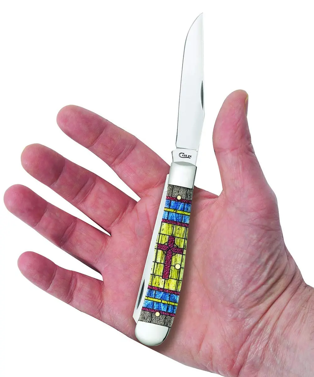 Case Pocket Knife Trapper 4 1/8 Inches | Stainless Steel Blade for Outdoors & Hunting - view 5